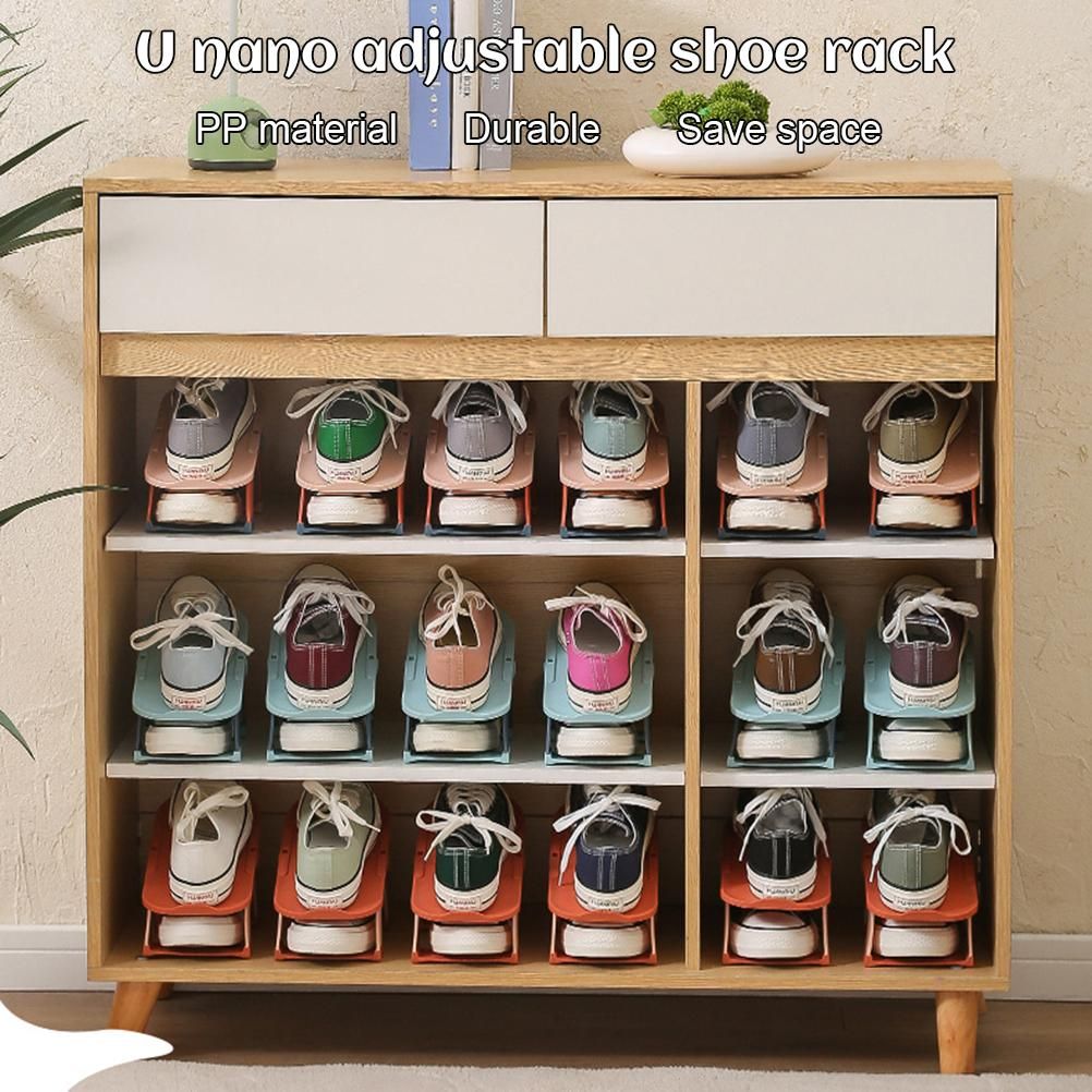 5pcs/set Adjustable Shoe Organizer Double Layer Shoe Stacker Space Saving Home Shoe Rack Holder - Image 6