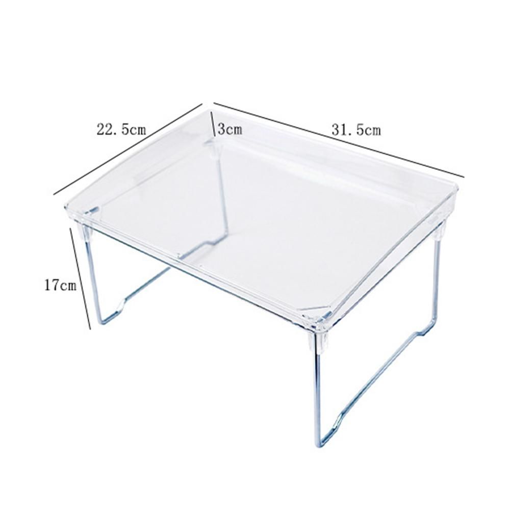 Large Capacity Desktop Storage Rack Clear Acrylic Kitchen Shelf Single Layer Office Desktop File Organizer - Image 2
