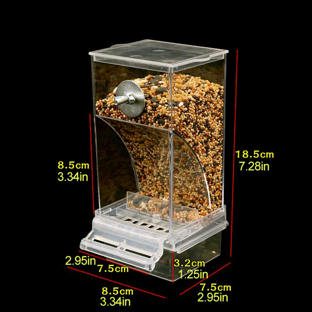 Bird Automatic Feeder Splash Proof Bird Feeder Bird Cage Accessories Bird Food Container for Parakeet Canary Cockatiel Finch - Image 4