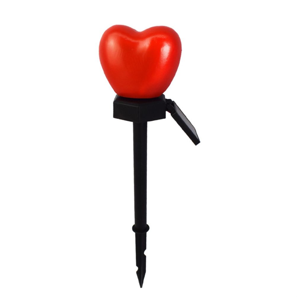 Outdoor Solar Garden Stake Lights Waterproof Solar Red Heart Shaped Pathway Lamps Landscape Lamp for Garden Lawn Decor - Image 1
