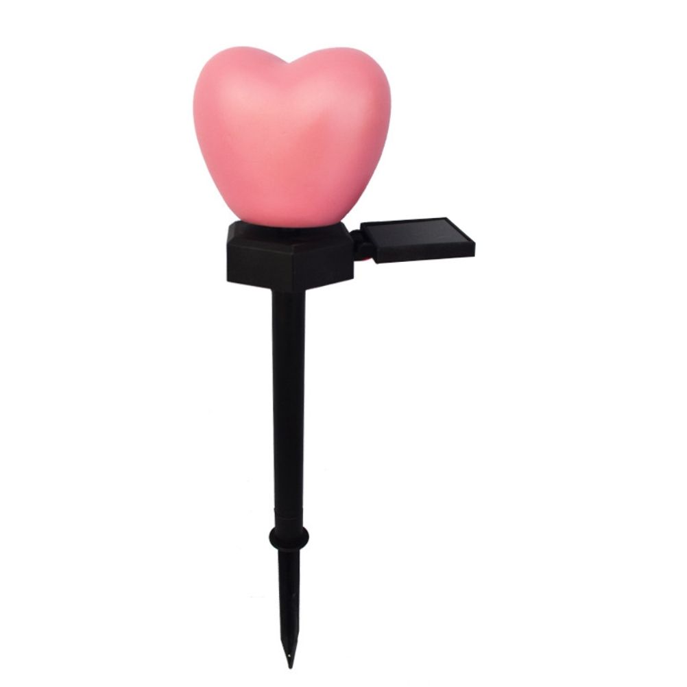 Outdoor Solar Garden Stake Lights Waterproof Solar Red Heart Shaped Pathway Lamps Landscape Lamp for Garden Lawn Decor - Image 1