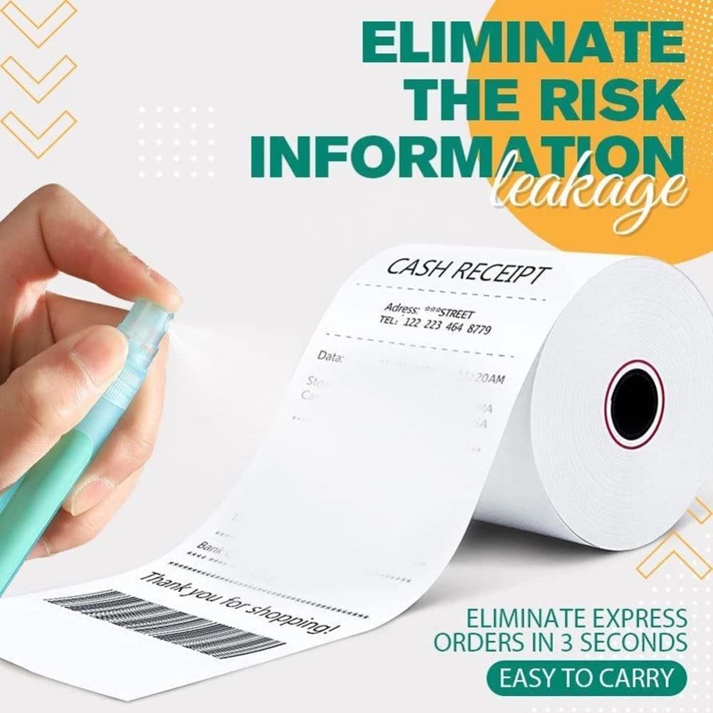 Thermal Sensitive Paper Correction Spray Portable Information Coverage Fluid Express Parcel Smear Coverer - Image 2