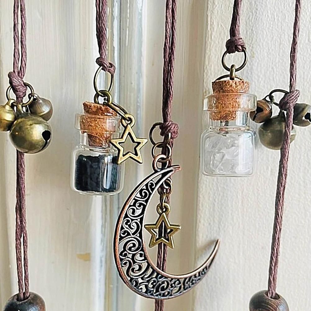 Witch Wind Chimes Wreath Handmade Witch Bells Protection Door Hangers Hanging Witch Bells Wind Chimes for Home Door - Image 8