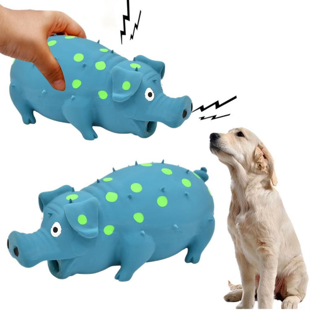 Pig Squeaky Dog Toy Interactive Dog Chew Toy Rubber Pig Dog Toy for Small Medium Large Dogs - Image 1