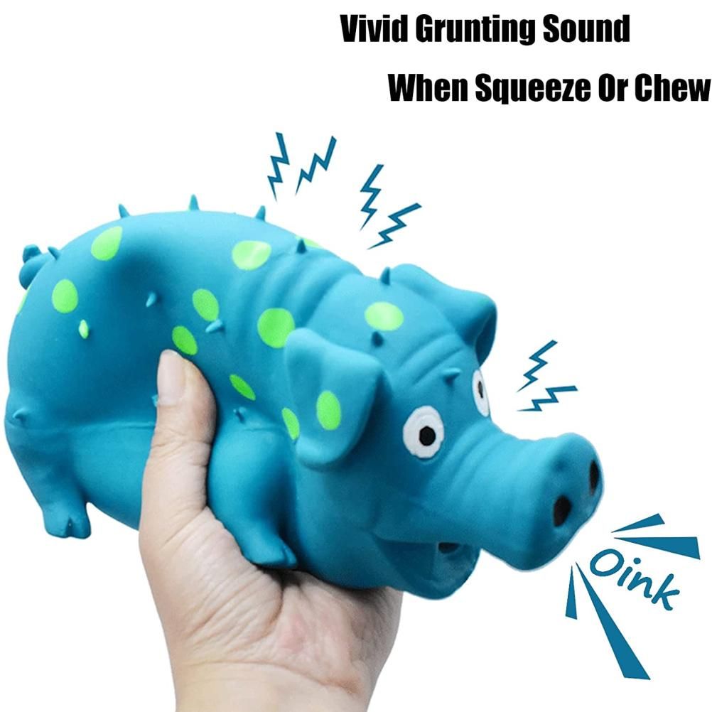 Pig Squeaky Dog Toy Interactive Dog Chew Toy Rubber Pig Dog Toy for Small Medium Large Dogs - Image 2