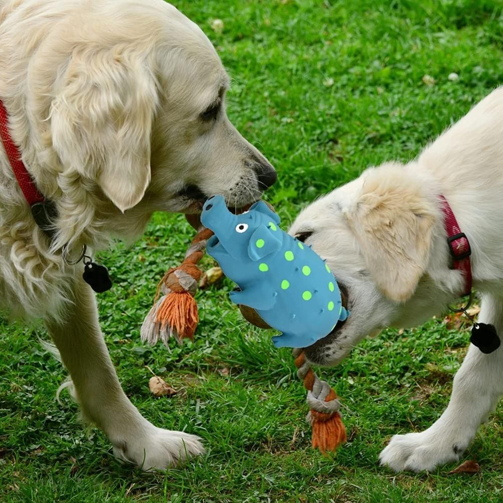 Pig Squeaky Dog Toy Interactive Dog Chew Toy Rubber Pig Dog Toy for Small Medium Large Dogs - Image 5