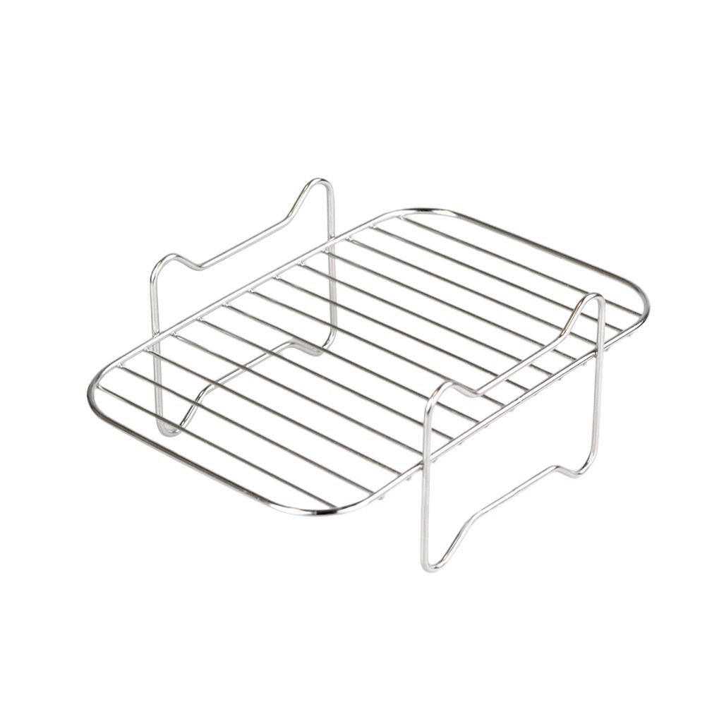2Pcs Air Fryer Rack 304 Stainless Steel Dehydrator Rack with 4 Barbecue Sticks for 8QT Dual Basket Air Fryer - Image 7