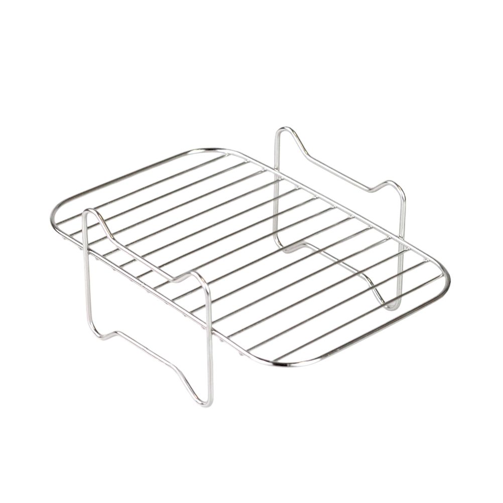 2Pcs Air Fryer Rack 304 Stainless Steel Dehydrator Rack with 4 Barbecue Sticks for 8QT Dual Basket Air Fryer - Image 8
