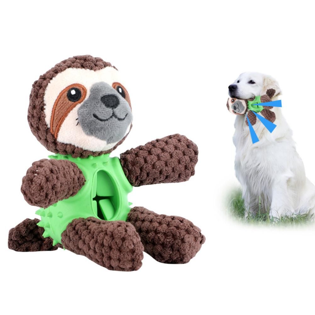Plush Dog Toys Interactive Dog Puzzle Toys Cute Sloth Teething Chew Squeaky Dog Toys for Small Medium Large Dogs - Image 1