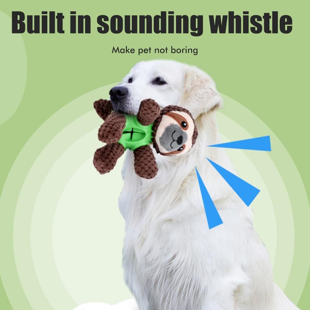 Plush Dog Toys Interactive Dog Puzzle Toys Cute Sloth Teething Chew Squeaky Dog Toys for Small Medium Large Dogs - Image 2