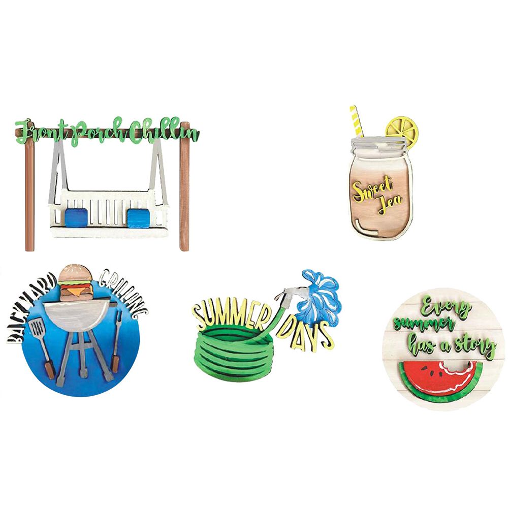 Summer Tiered Tray Decor Set Farmhouse Wood Tiered Tray Decor Items Summer Theme Mini Wooden Signs Home Kitchen Decorations - Image 7