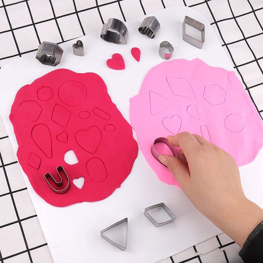 Polymer Clay Cutters DIY Clay Cutters Shapes for Polymer Jewelry Making with Earring Cards Hooks DIY Plastic Bags - Image 8