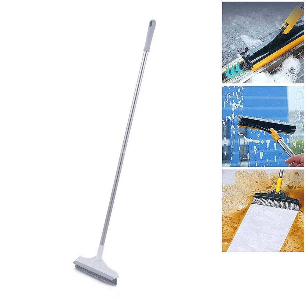Floor Scrub Brush with Detachable Long Handle 120° Rotating Shower Floor Scrubber Household Cleaning Brush for Bathroom Kitchen - Image 2