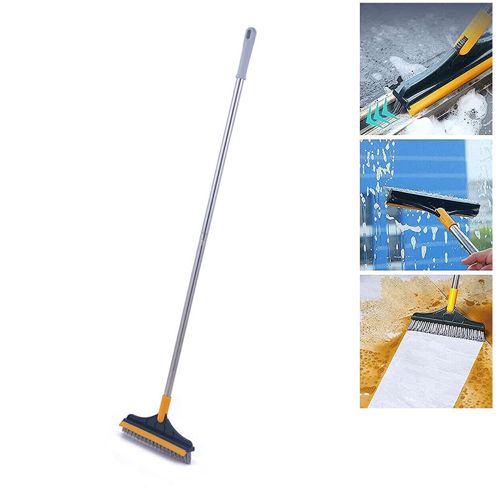 Floor Scrub Brush with Detachable Long Handle 120° Rotating Shower Floor Scrubber Household Cleaning Brush for Bathroom Kitchen - Image 2