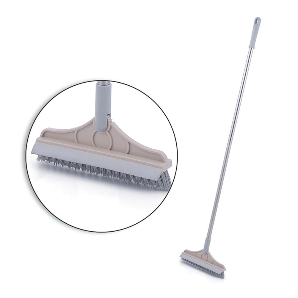 Floor Scrub Brush with Detachable Long Handle 120° Rotating Shower Floor Scrubber Household Cleaning Brush for Bathroom Kitchen - Image 1