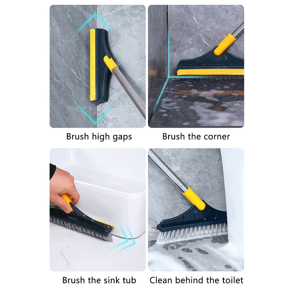 Floor Scrub Brush with Detachable Long Handle 120° Rotating Shower Floor Scrubber Household Cleaning Brush for Bathroom Kitchen - Image 5