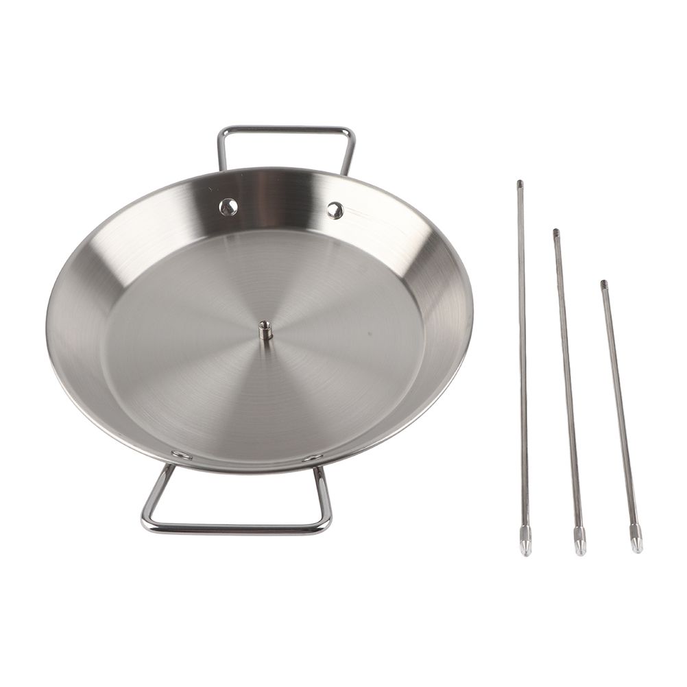 Vertical Skewer for Grill Brazilian Vertical Spit Stand Stainless Steel Barbecue Grilling Accessory with 3 Removable Spikes - Image 1