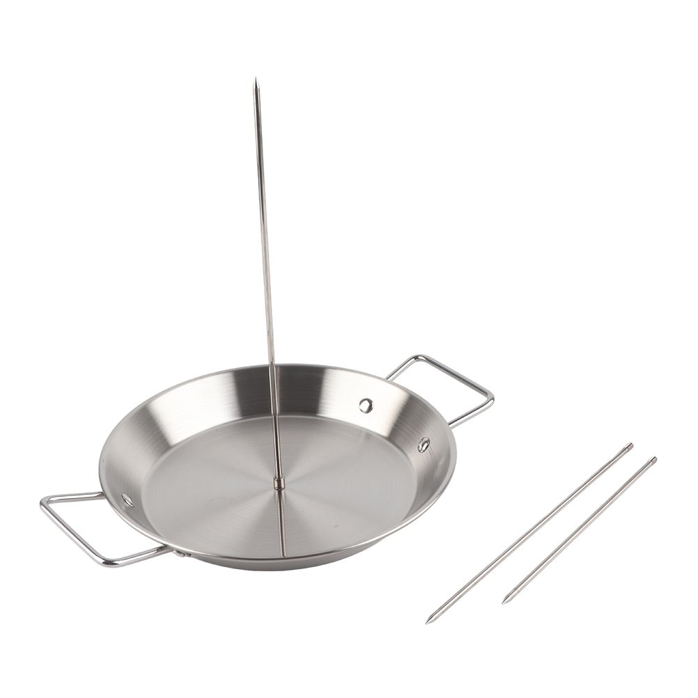 Vertical Skewer for Grill Brazilian Vertical Spit Stand Stainless Steel Barbecue Grilling Accessory with 3 Removable Spikes - Image 2