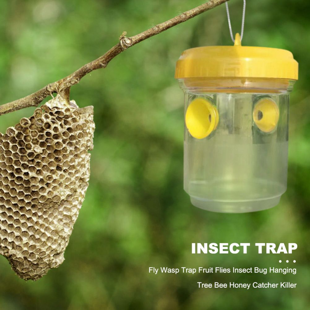 Wasp Trap Hanging Wasp Cather Wasp Killer Reusable Bee Trap Catcher for Wasps Hornets Insects Fruit Fly Trap - Image 5