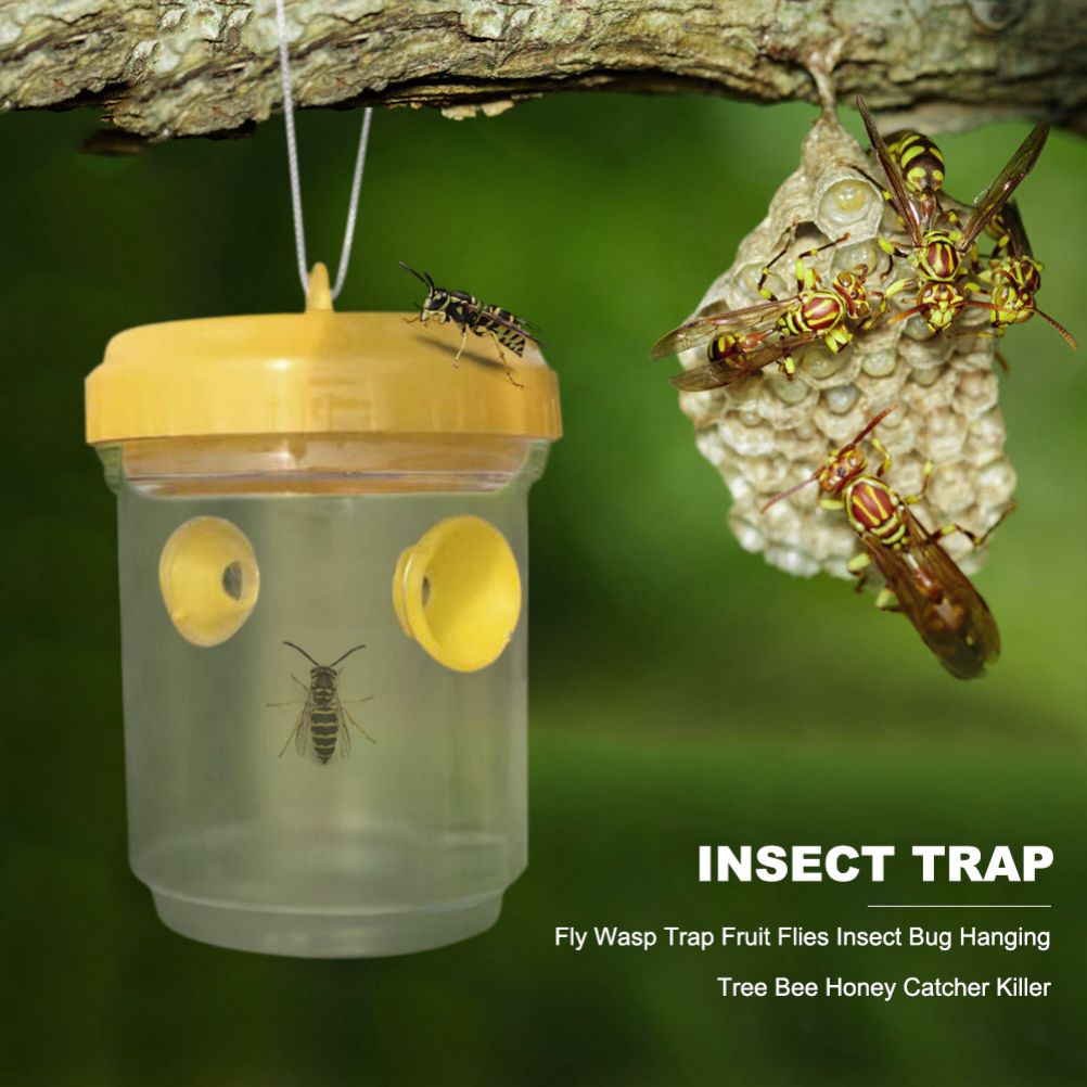 Wasp Trap Hanging Wasp Cather Wasp Killer Reusable Bee Trap Catcher for Wasps Hornets Insects Fruit Fly Trap - Image 6