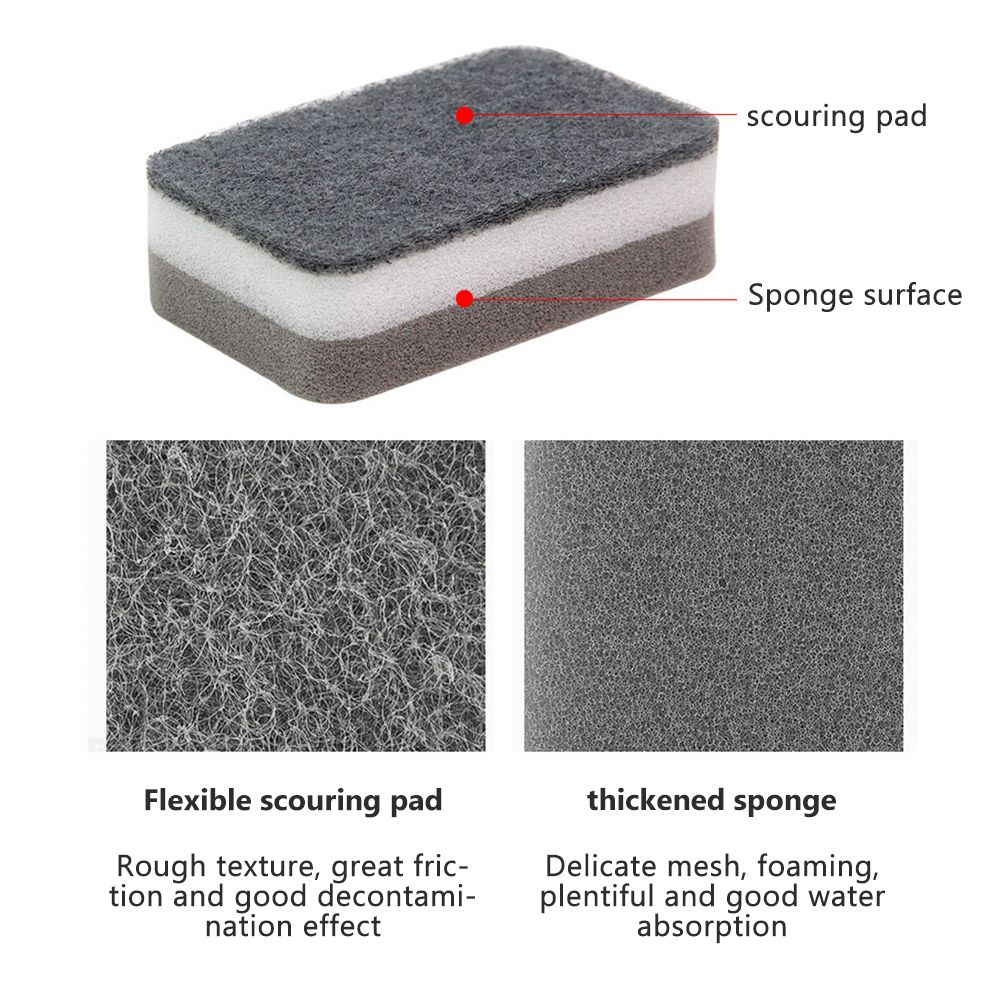 10Pcs Cleaning Scrub Sponges Heavy Duty Scrubbing Dish Sponge Dishwashing Sponge for Kitchen Dish Sink Bathroom Cleaning - Image 4