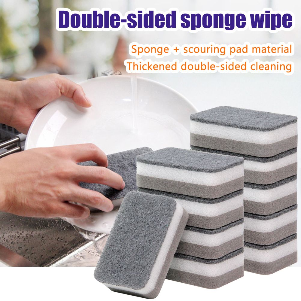 10Pcs Cleaning Scrub Sponges Heavy Duty Scrubbing Dish Sponge Dishwashing Sponge for Kitchen Dish Sink Bathroom Cleaning - Image 5