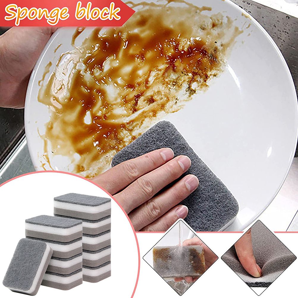 10Pcs Cleaning Scrub Sponges Heavy Duty Scrubbing Dish Sponge Dishwashing Sponge for Kitchen Dish Sink Bathroom Cleaning - Image 6