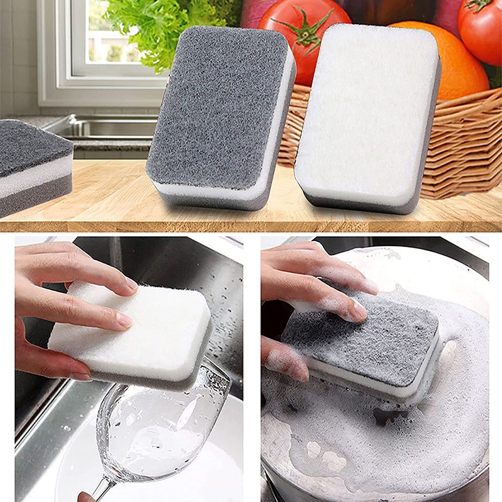 10Pcs Cleaning Scrub Sponges Heavy Duty Scrubbing Dish Sponge Dishwashing Sponge for Kitchen Dish Sink Bathroom Cleaning - Image 7