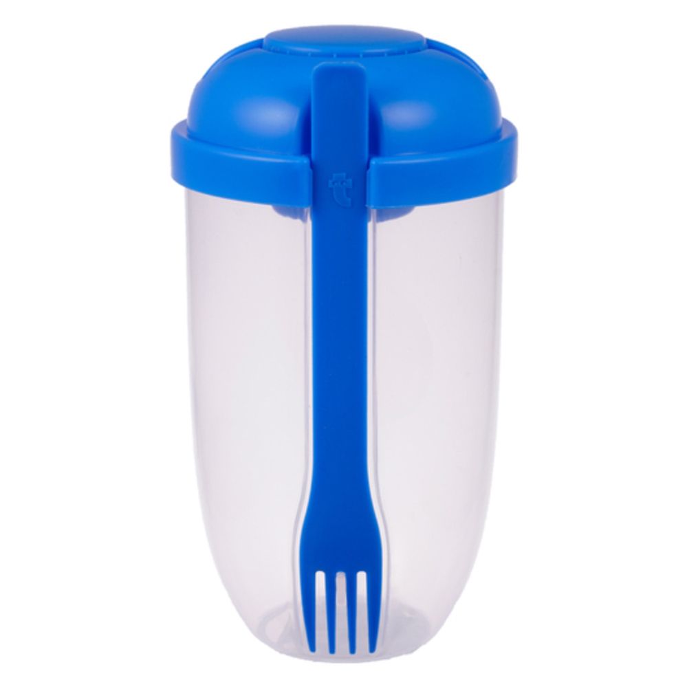 Fresh Salad Container Serving Cup with Dressing Container Fork Portable Plastic Food Storage Bottle for Picnic Lunch - Image 1