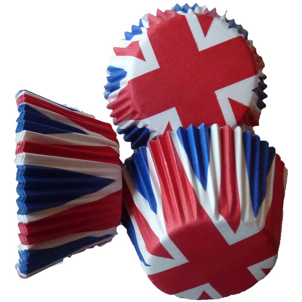200Pcs Union Jack Mini Paper Baking Cups Cupcake Liners Cupcake Wrappers for Queen Platinum Jubilee Party Supplies Decorations - Image 4