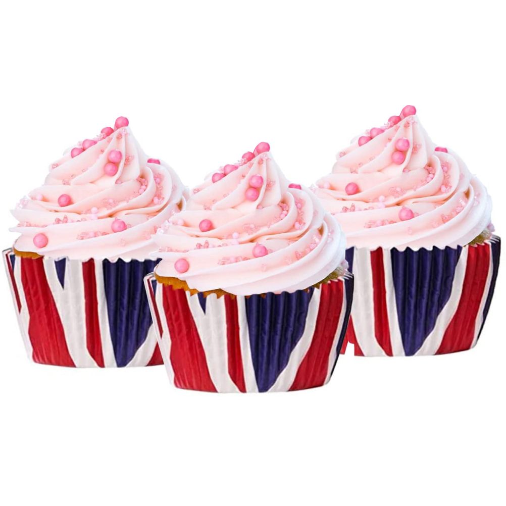 200Pcs Union Jack Mini Paper Baking Cups Cupcake Liners Cupcake Wrappers for Queen Platinum Jubilee Party Supplies Decorations - Image 6