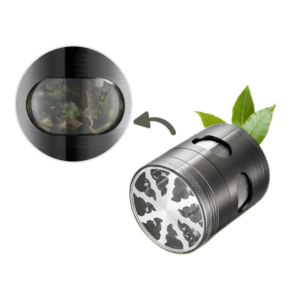 4 Layer 60mm Herb Grinder Zinc Alloy Spice Grass Mill Grinders with Magnetic Lid - Image 4