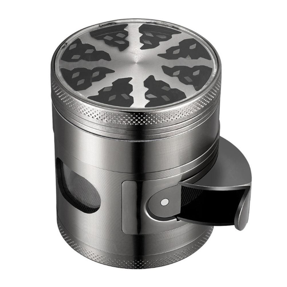 4 Layer 60mm Herb Grinder Zinc Alloy Spice Grass Mill Grinders with Magnetic Lid - Image 6
