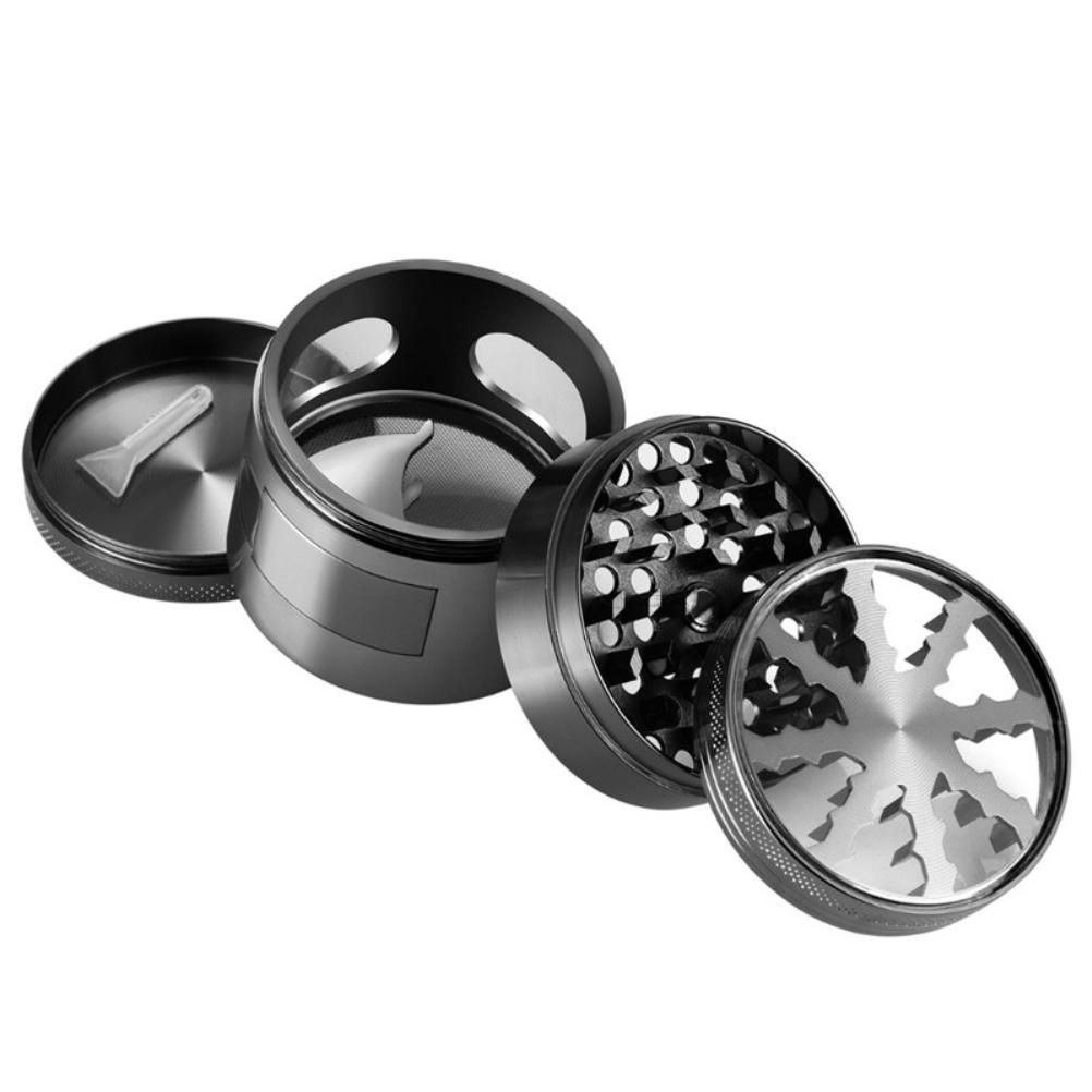 4 Layer 60mm Herb Grinder Zinc Alloy Spice Grass Mill Grinders with Magnetic Lid - Image 7