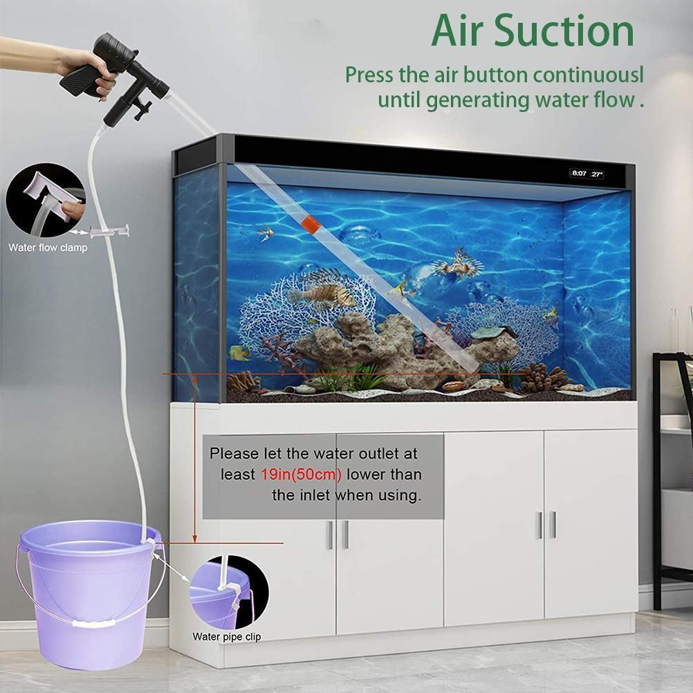 5 in 1 Aquarium Vacuum Gravel Cleaner Fish Tank Cleaning Tools Gravel Vacuum for Aquarium - Image 6