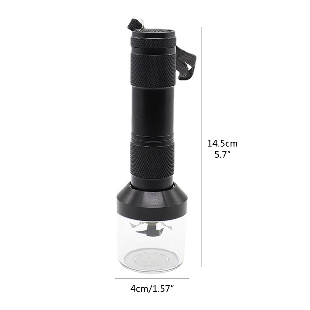 Electric Metal Grinder Flashlight Shaped Aluminum Alloy Herb Grinder Crusher Portable Electric Smart Grinder - Image 2