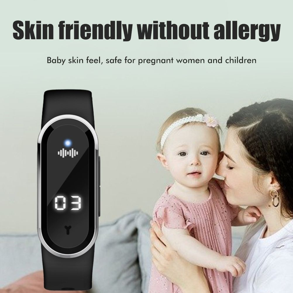 Mosquito Repellent Watch Ultrasonic Mosquito Repellent Bracelet Rechargeable Anti Mosquito Repeller Wristband - Image 4