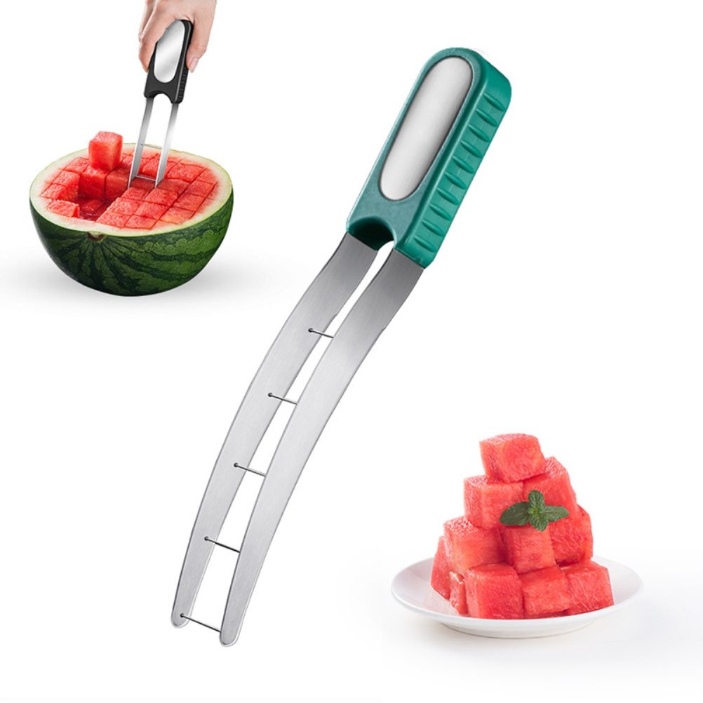 Watermelon Cutter Grater 304 Stainless Steel Watermelon Cube Cutter Fruit Salad Melon Cutter Kitchen Gadget - Image 1