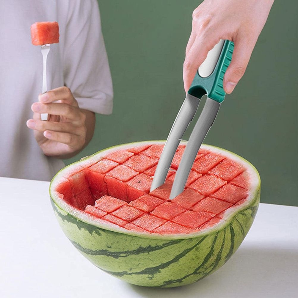 Watermelon Cutter Grater 304 Stainless Steel Watermelon Cube Cutter Fruit Salad Melon Cutter Kitchen Gadget - Image 4