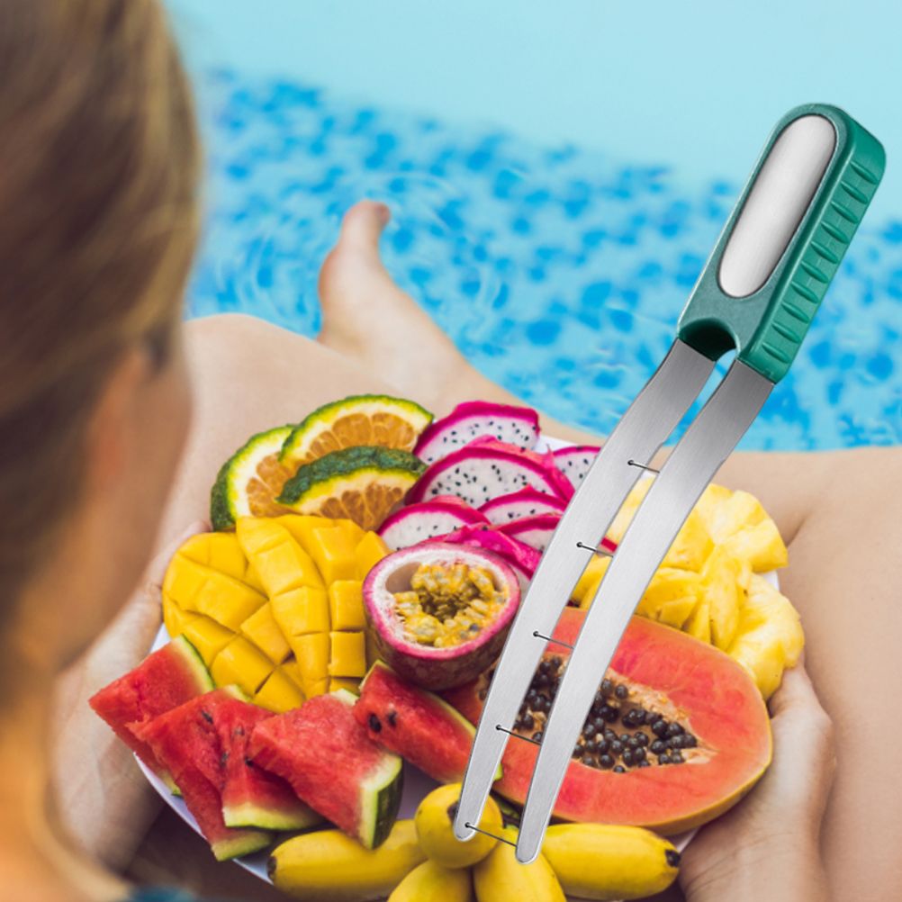 Watermelon Cutter Grater 304 Stainless Steel Watermelon Cube Cutter Fruit Salad Melon Cutter Kitchen Gadget - Image 5