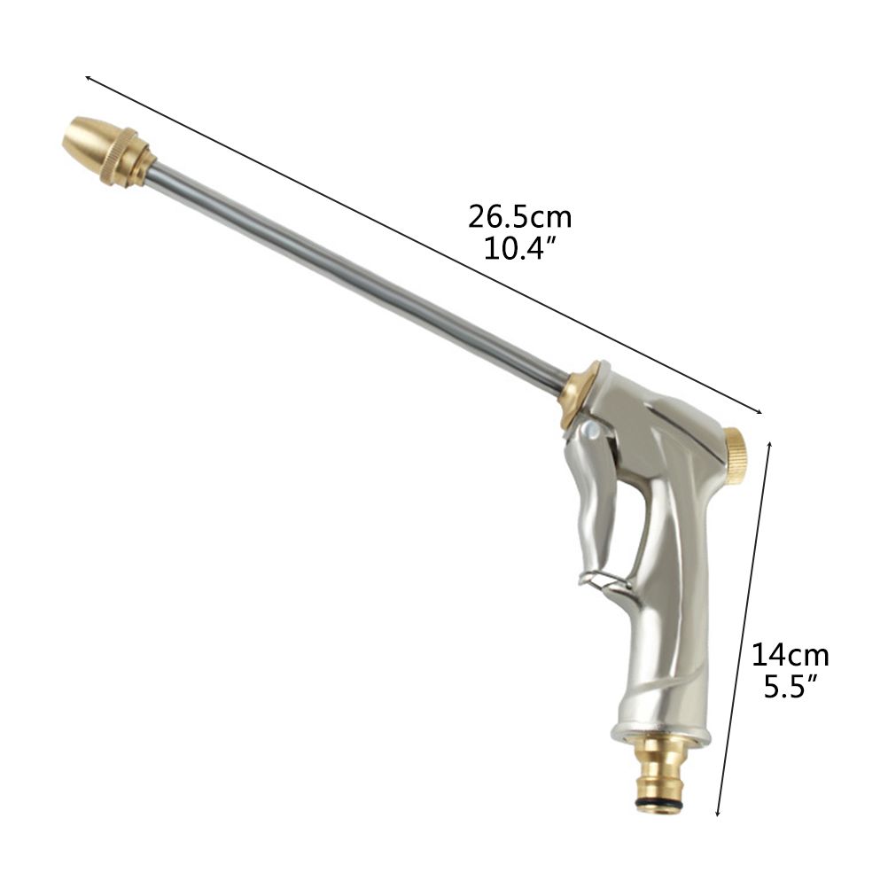 Heavy Duty Metal Water Hose Sprayer Portable Garden Hose Nozzle High Pressure Power Water Tool for Garden Watering Car Pet Washing - Image 2