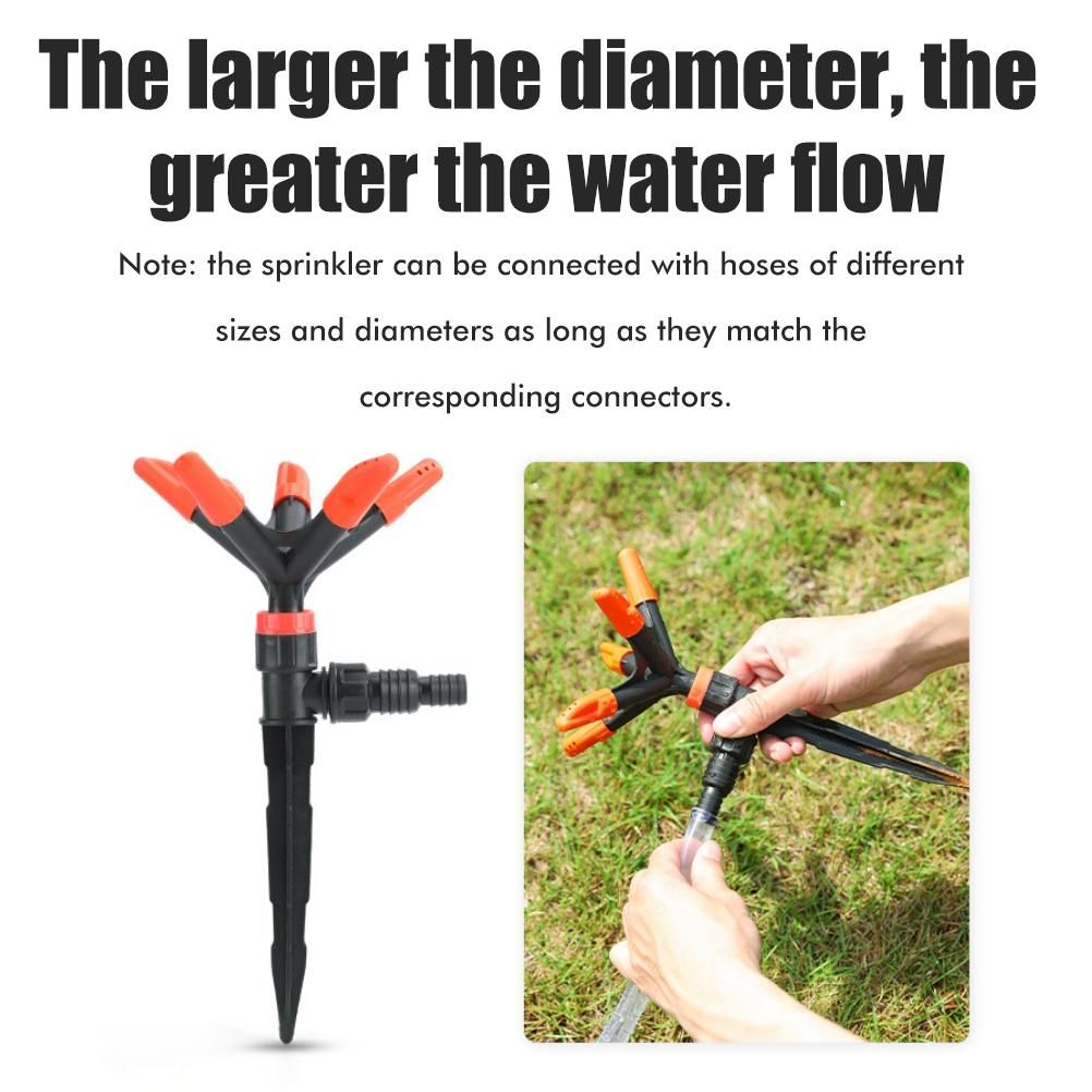 Garden Sprinkler 360°Automatic Rotating Lawn Sprinklers Water Sprinkler for Lawn Yard Garden Watering System - Image 3