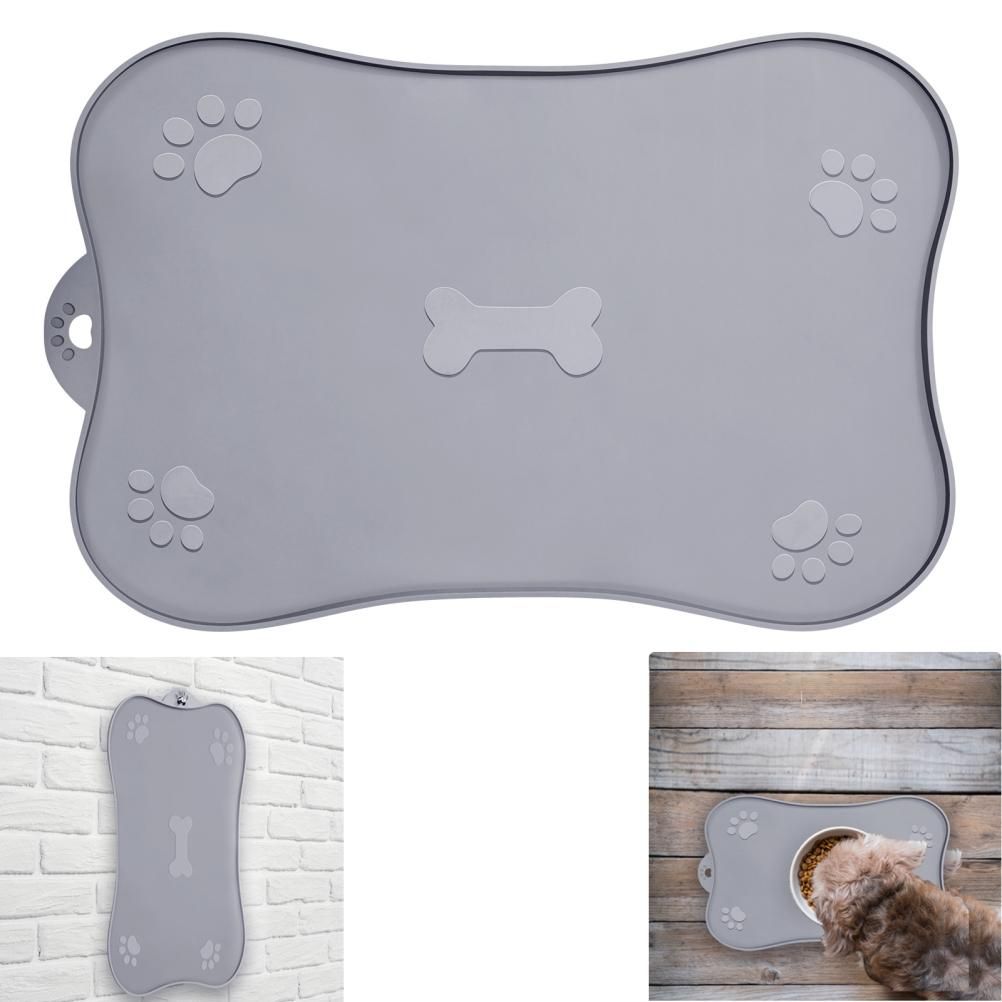 Pet Placemat for Dog and Cat Waterproof Silicone Pet Feeding Pad Non Slip Rollable Mat for Prevent Food and Water Overflow - Image 1