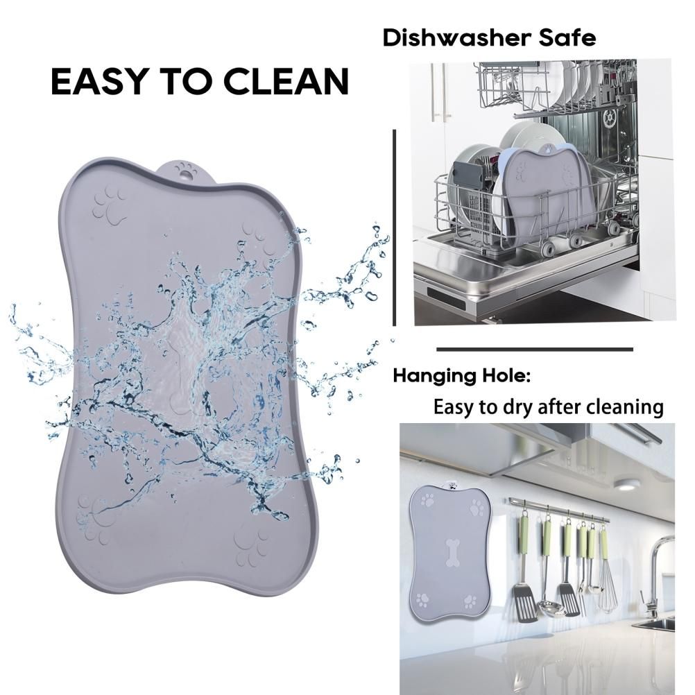 Pet Placemat for Dog and Cat Waterproof Silicone Pet Feeding Pad Non Slip Rollable Mat for Prevent Food and Water Overflow - Image 7