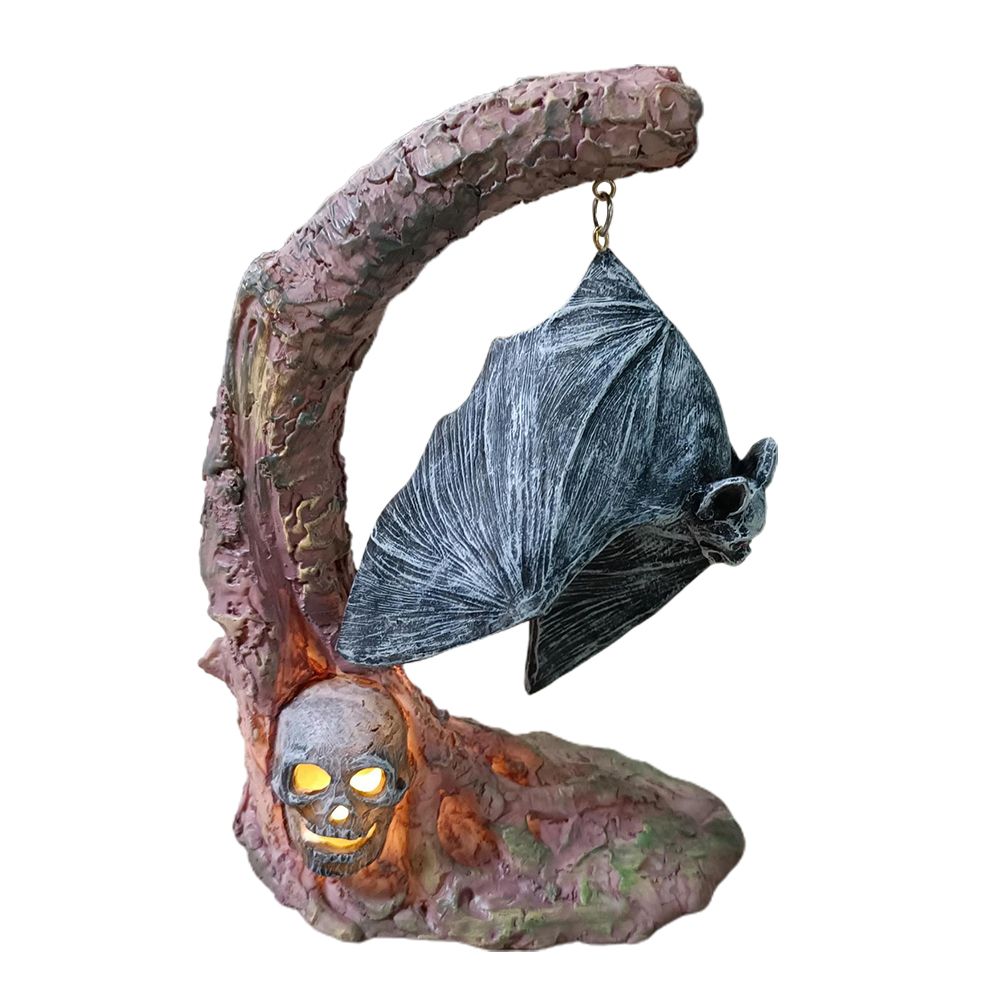 Halloween Resin Pumpkin Bat Decorations Lights Halloween Decor Lanterns Night Light Lamp - Image 1