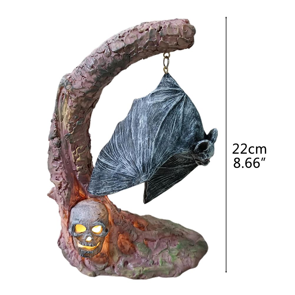 Halloween Resin Pumpkin Bat Decorations Lights Halloween Decor Lanterns Night Light Lamp - Image 2