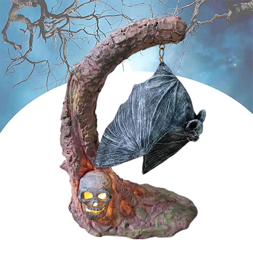 Halloween Resin Pumpkin Bat Decorations Lights Halloween Decor Lanterns Night Light Lamp - Image 5