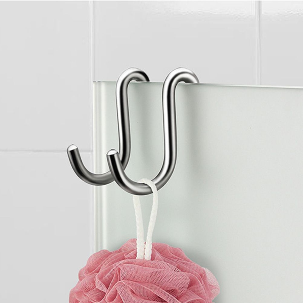 Shower Door Towel Hooks for Bathrooms Double Sided Glass Shower Hooks Over The Frameless Glass Shower Door Hook Bath Hook - Image 5