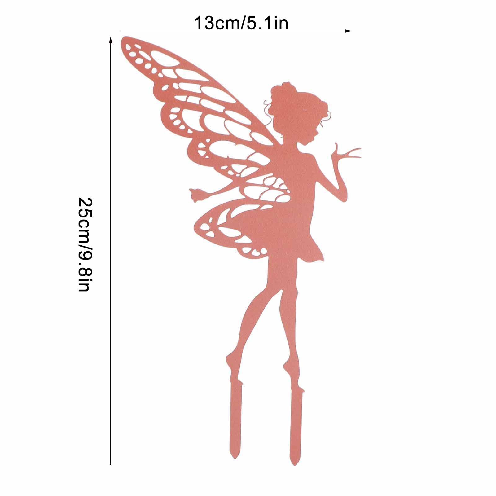 Decorative Garden Stakes Fairy Silhouette Metal Yard Stakes Arts Outdoor Garden Decor Spring Decor - Image 4
