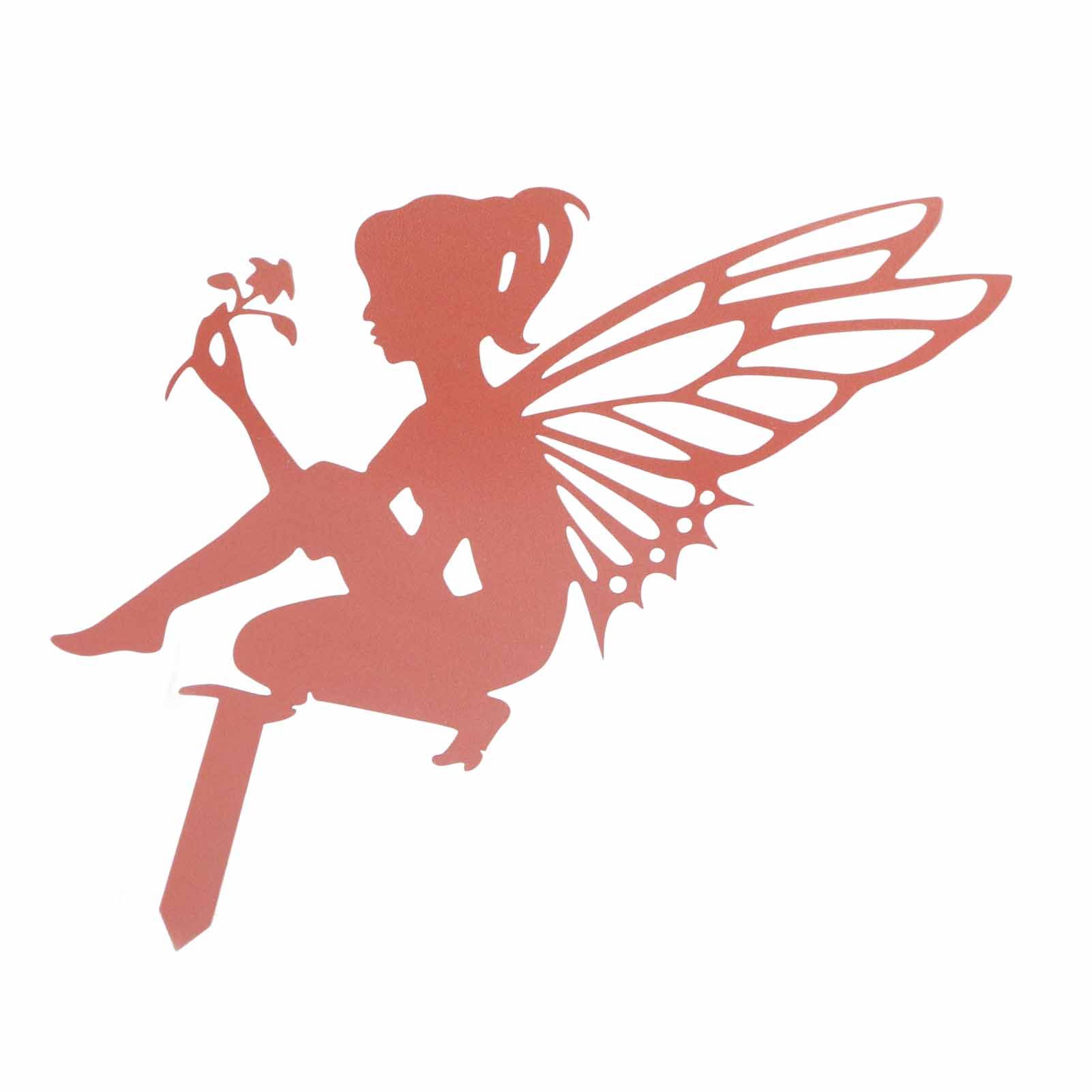 Decorative Garden Stakes Fairy Silhouette Metal Yard Stakes Arts Outdoor Garden Decor Spring Decor - Image 3